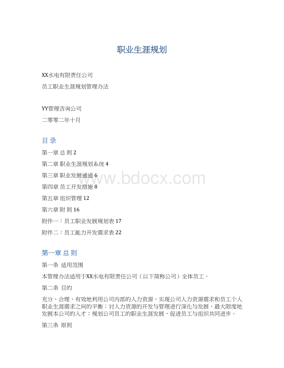 职业生涯规划文档格式.docx