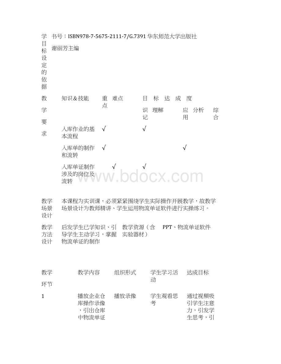 物流单证制作实务第一版电子教案Word下载.docx_第2页