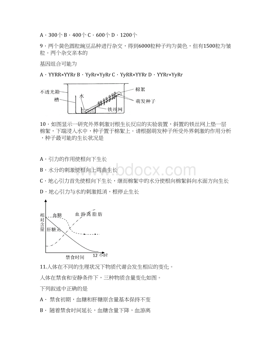 广东省雷州市届高三第二次调研考试生物试题Word格式.docx_第3页