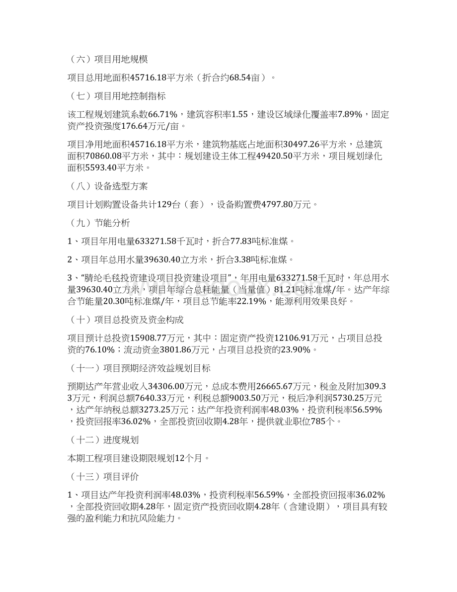 腈纶毛毯投资建设项目立项报告.docx_第2页