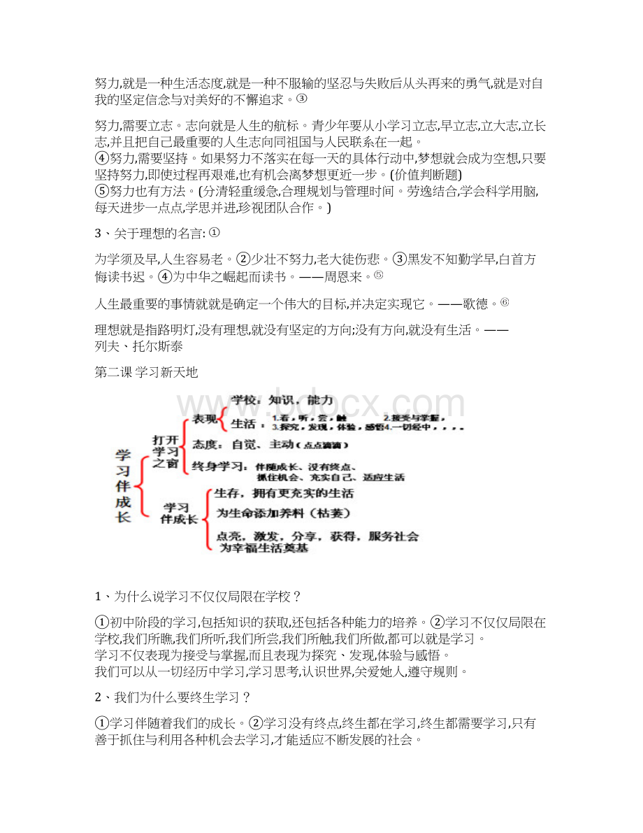 部编人教版政治七年级上册知识点大全Word格式文档下载.docx_第3页