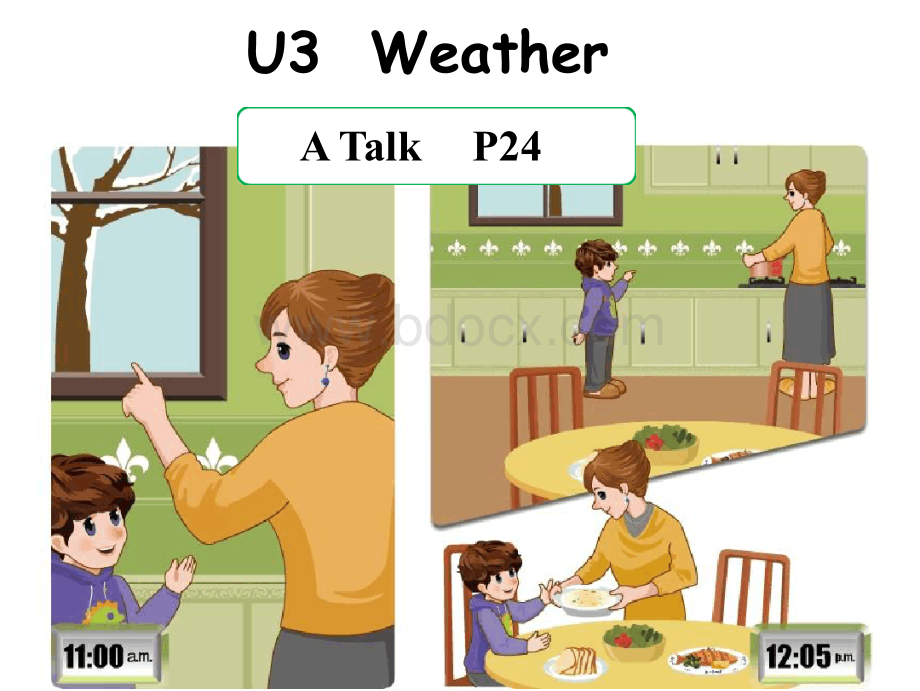 新版pep英语四年级下册 Unit 3 Weather A Let's talk.pptx