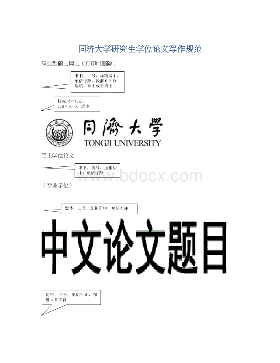 同济大学研究生学位论文写作规范文档格式.docx