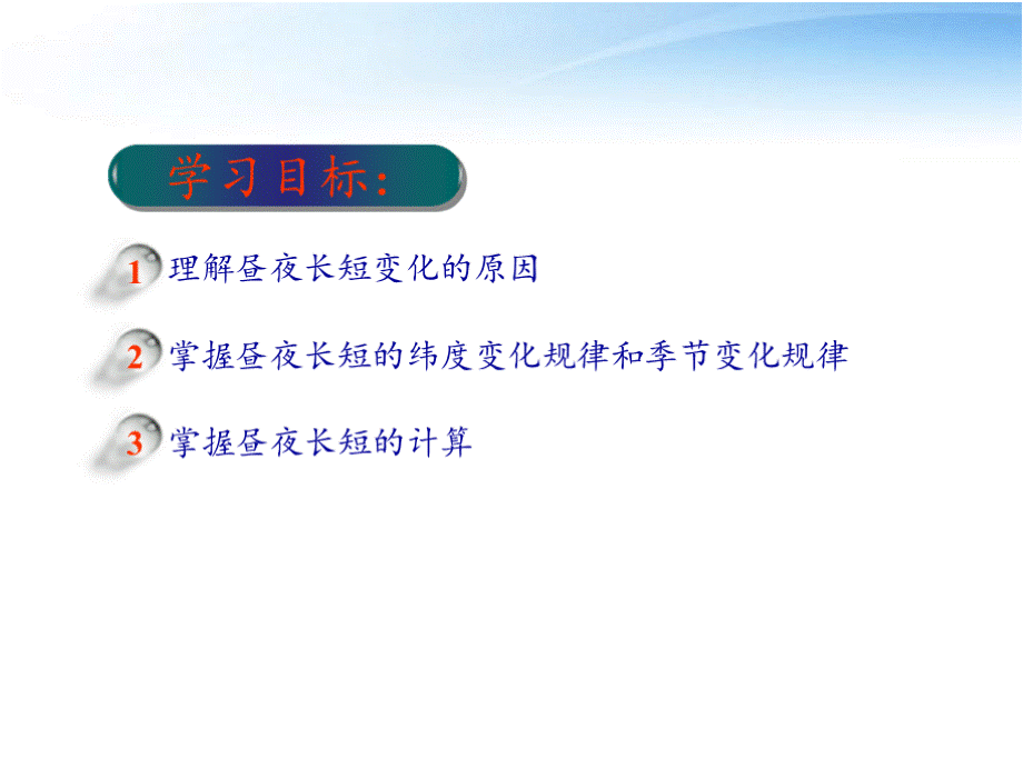 人教版地理必修1第一章第三节 地球公转的地理意义——昼夜长短的变化 课件公开课 (共16张ppt).pptx_第2页