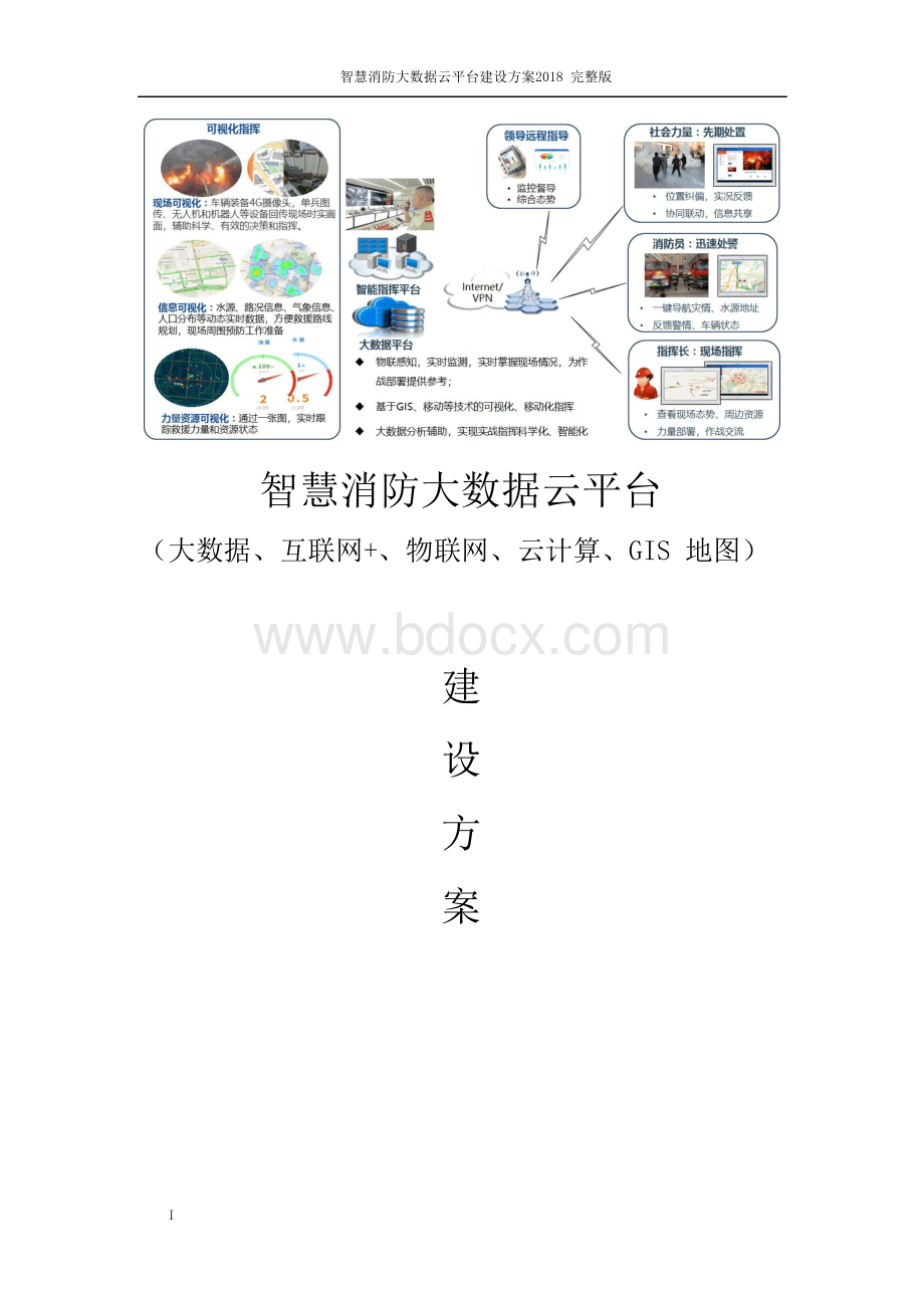 智慧消防大数据云平台建设方案2018完整版 - 副本文档格式.docx