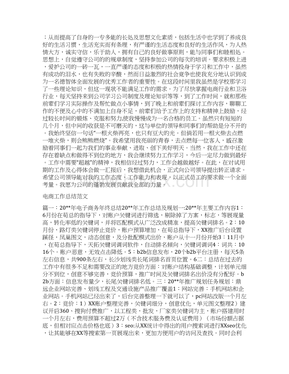 电商客服月工作总结与电商工作总结范文汇编.docx_第3页