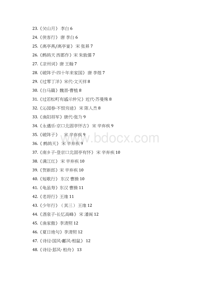 精品最新整理阳刚豪气诗词108首30页Word文档下载推荐.docx_第2页