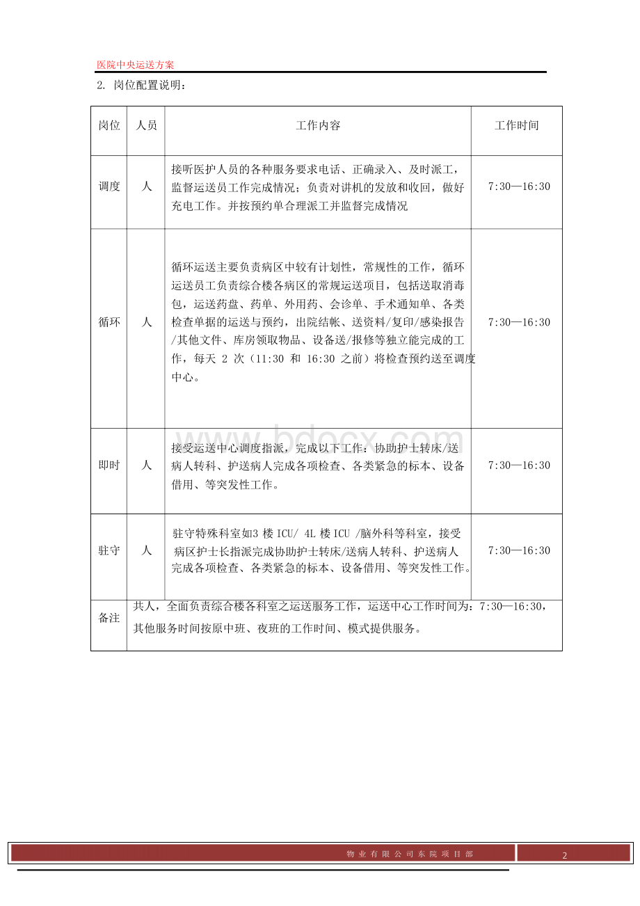 医院物业中央运送方案(范本).docx_第2页