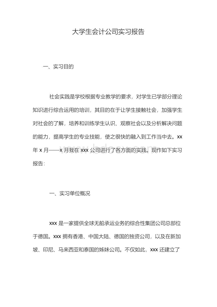 大学生会计公司实习报告.docx