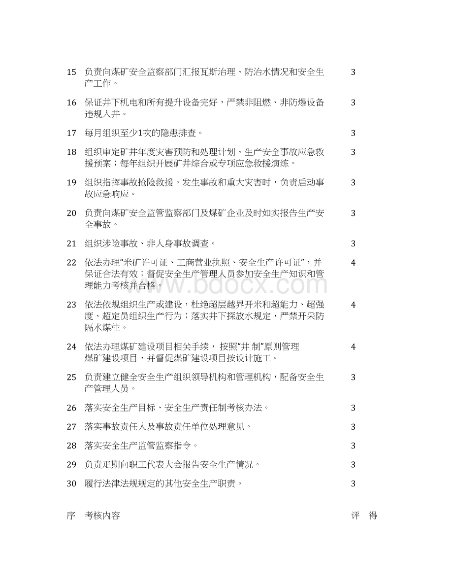 煤矿安全生产责任制考核标准文档格式.docx_第2页