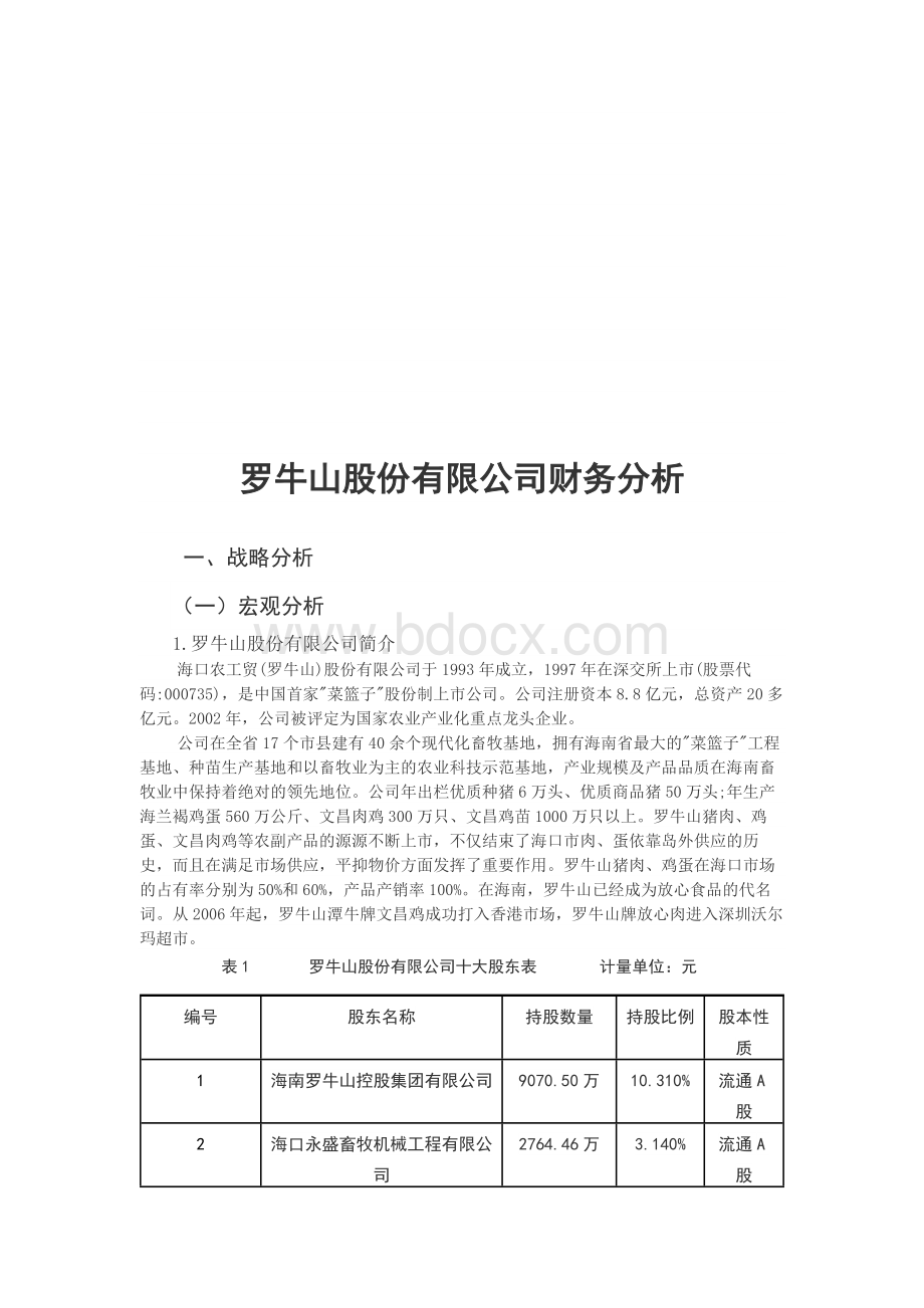 罗牛山股份有限公司财务分析.docx_第2页