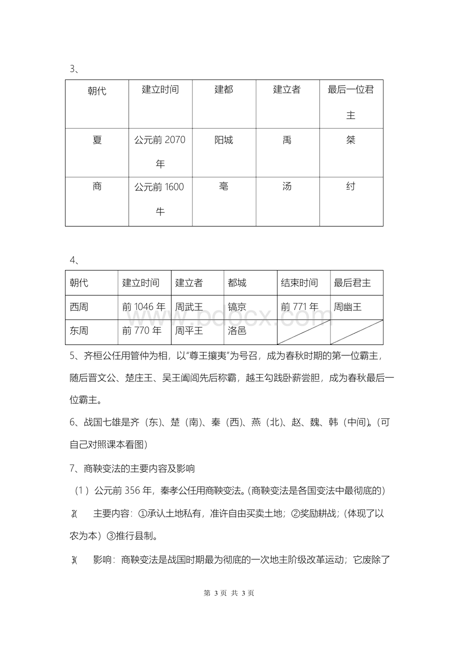 中考历史复习提纲(中考必备).docx_第3页