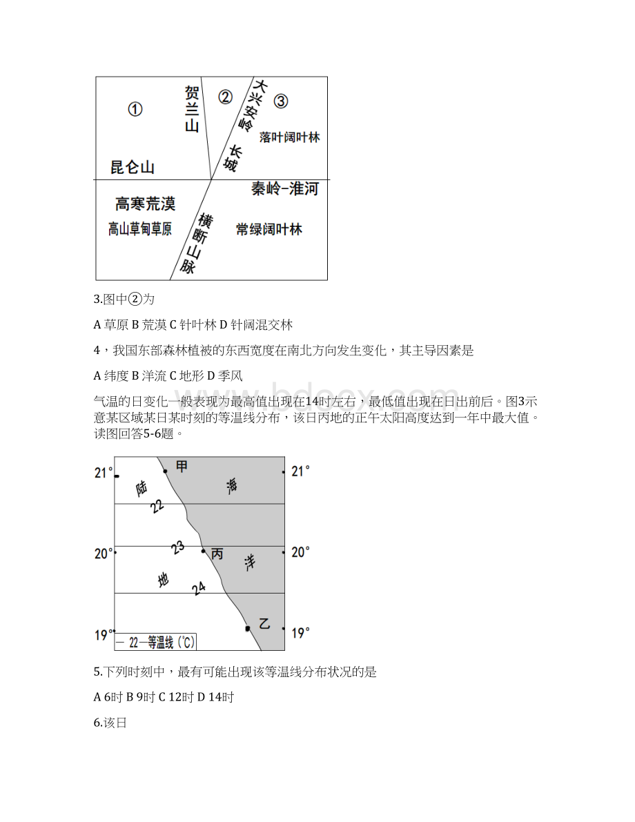 普通高等学校招生全国统一考试文综试题山东卷含答案.docx_第2页