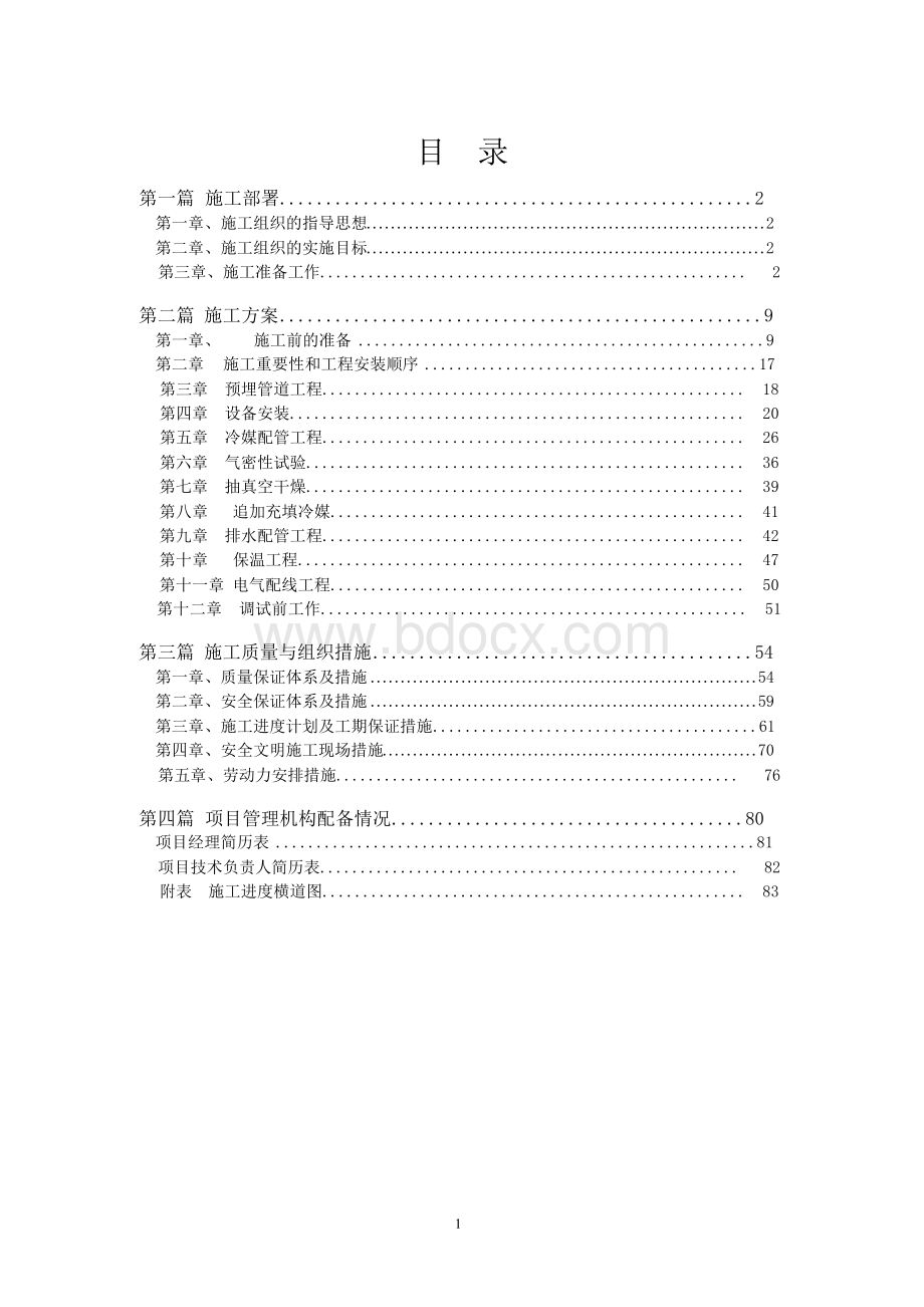 变频多联分体空调施工组织设计方案.docx