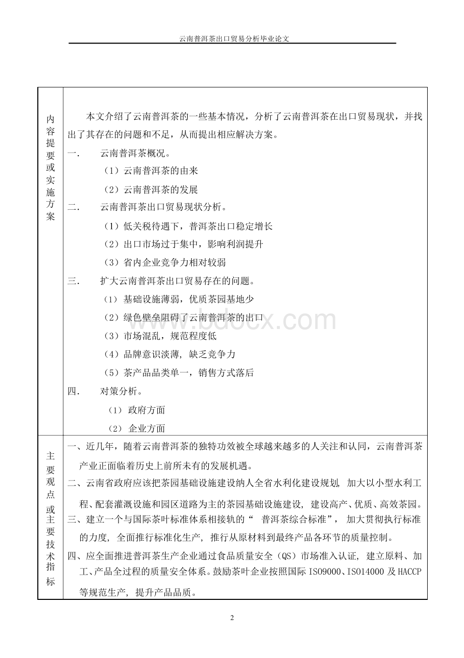 云南普洱茶出口贸易分析毕业论文Word文档格式.docx_第3页