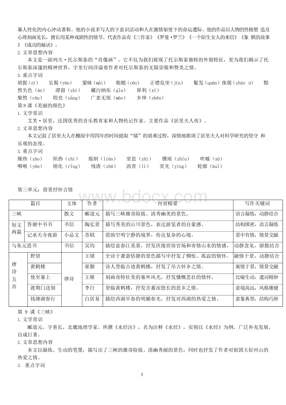 部编人教版八年级上册语文总复习资料文档格式.docx_第3页