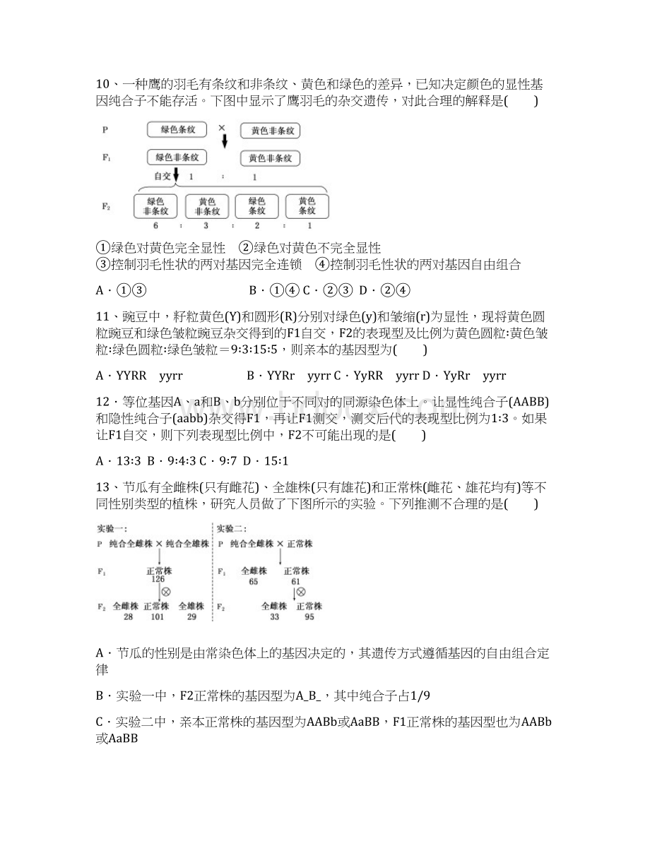 基因的自由组合定律15Word文件下载.docx_第3页