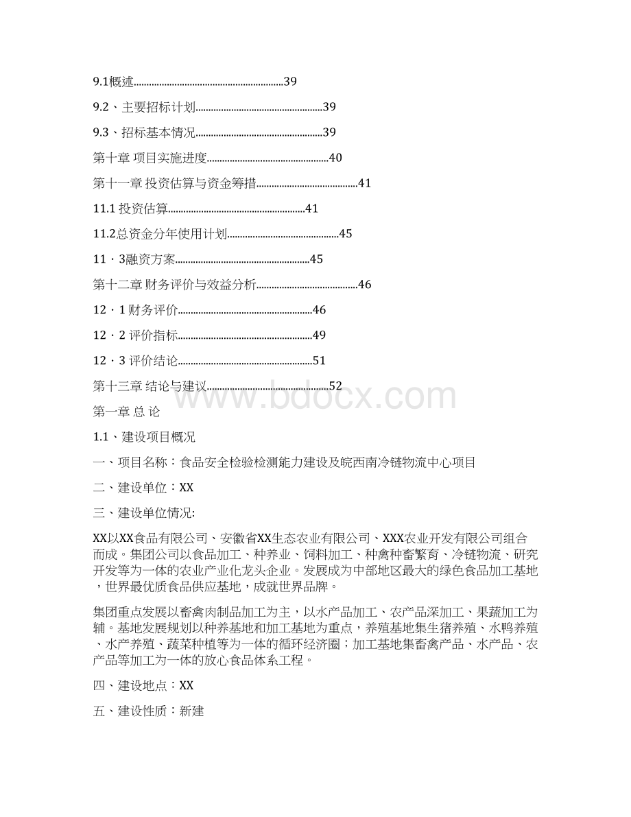 食品安全检验检测能力建设及皖西南冷链物流中心项目可行性研究报告.docx_第3页