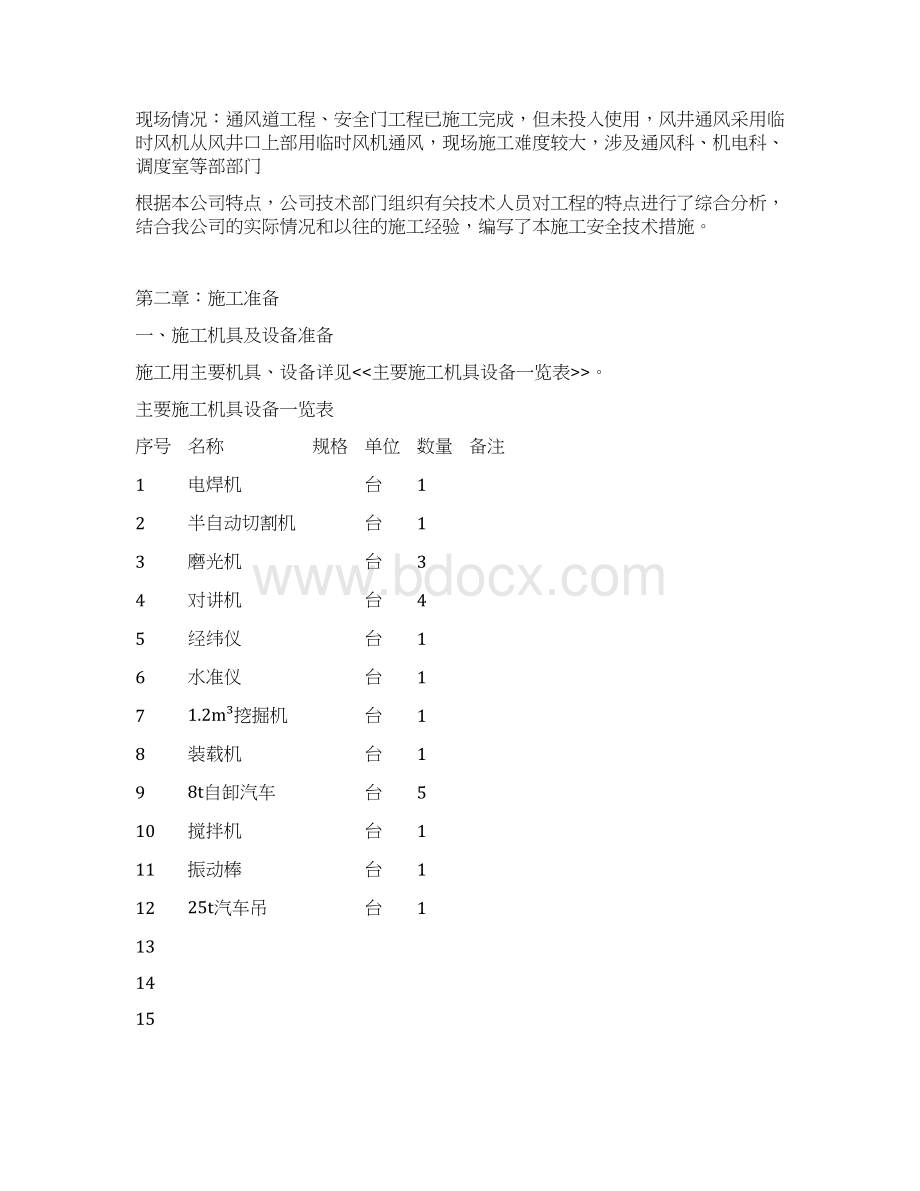 风井防爆门基础施工.docx_第2页