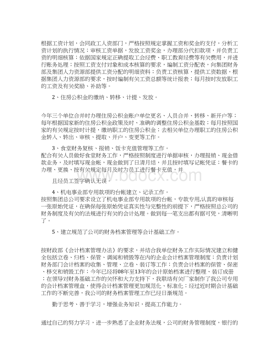 某年度个人工作总结财务精选多篇Word格式文档下载.docx_第2页