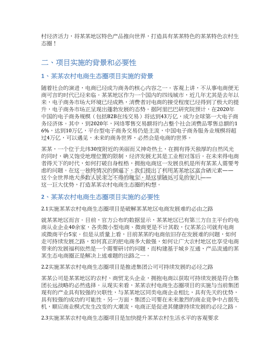 农村电商项目商业计划书Word文件下载.docx_第3页