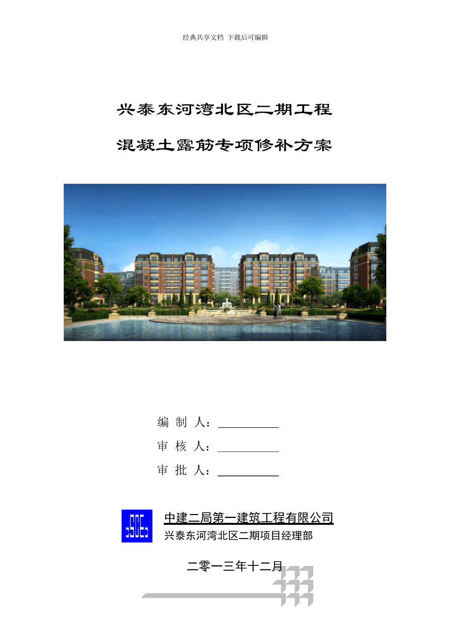 混凝土结构露筋专项修补方案(1).docx