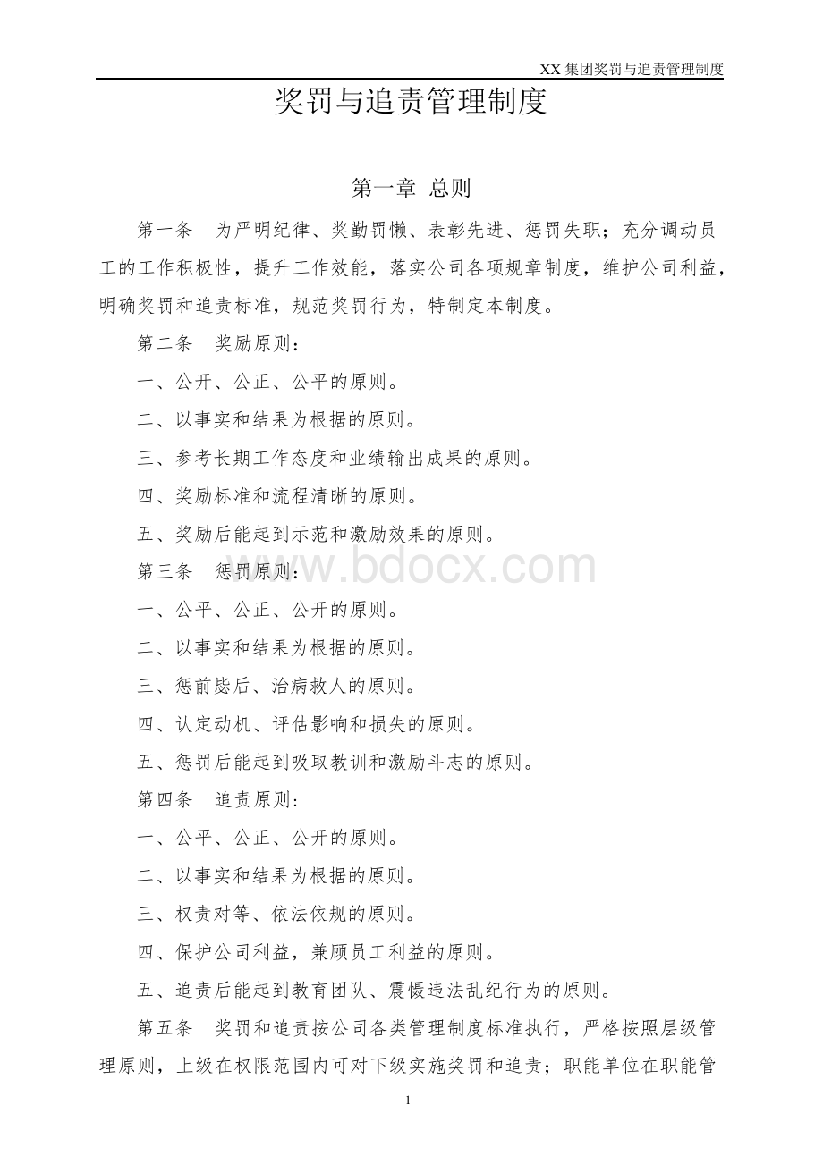 集团公司奖罚与追责管理制度.docx_第1页