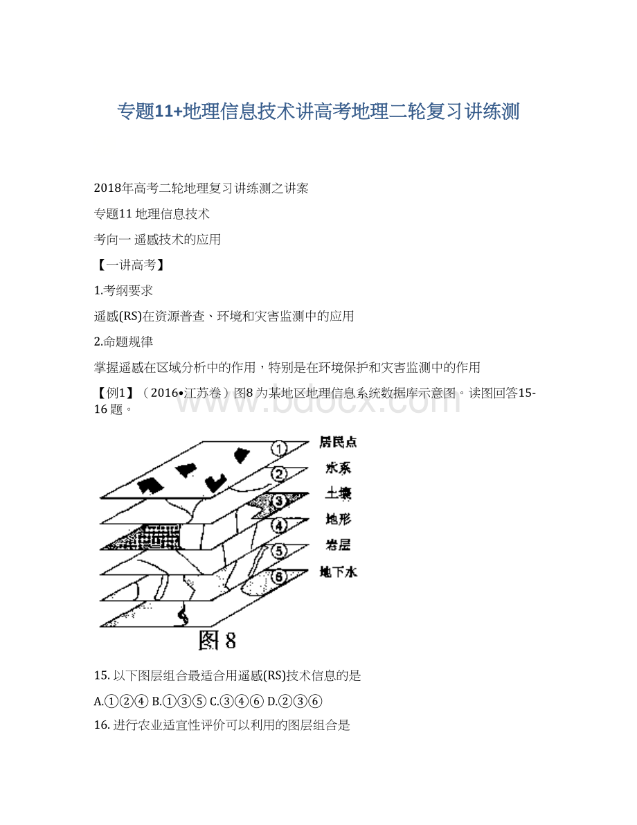 专题11+地理信息技术讲高考地理二轮复习讲练测.docx_第1页