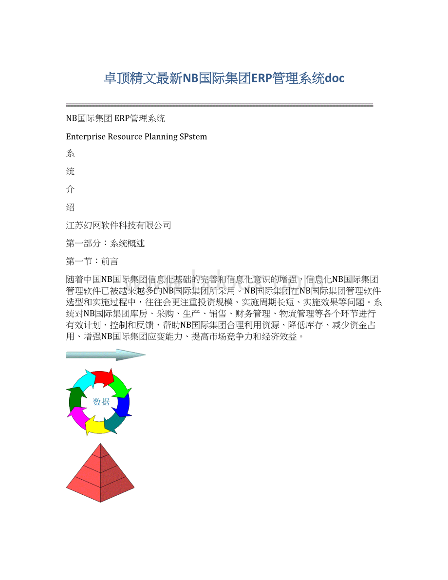 卓顶精文最新NB国际集团ERP管理系统doc.docx_第1页