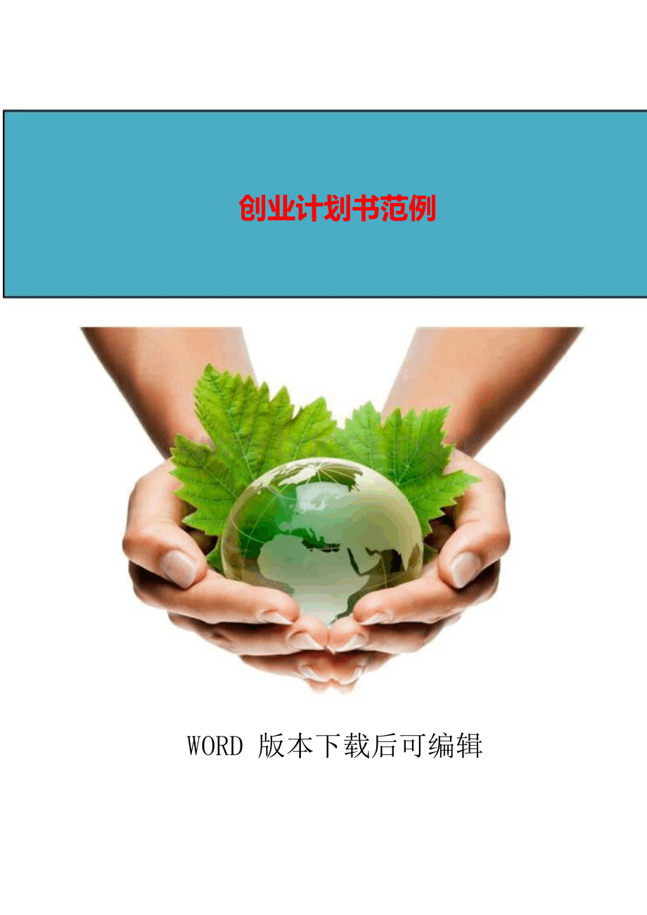 创业计划书范例Word格式.docx_第1页