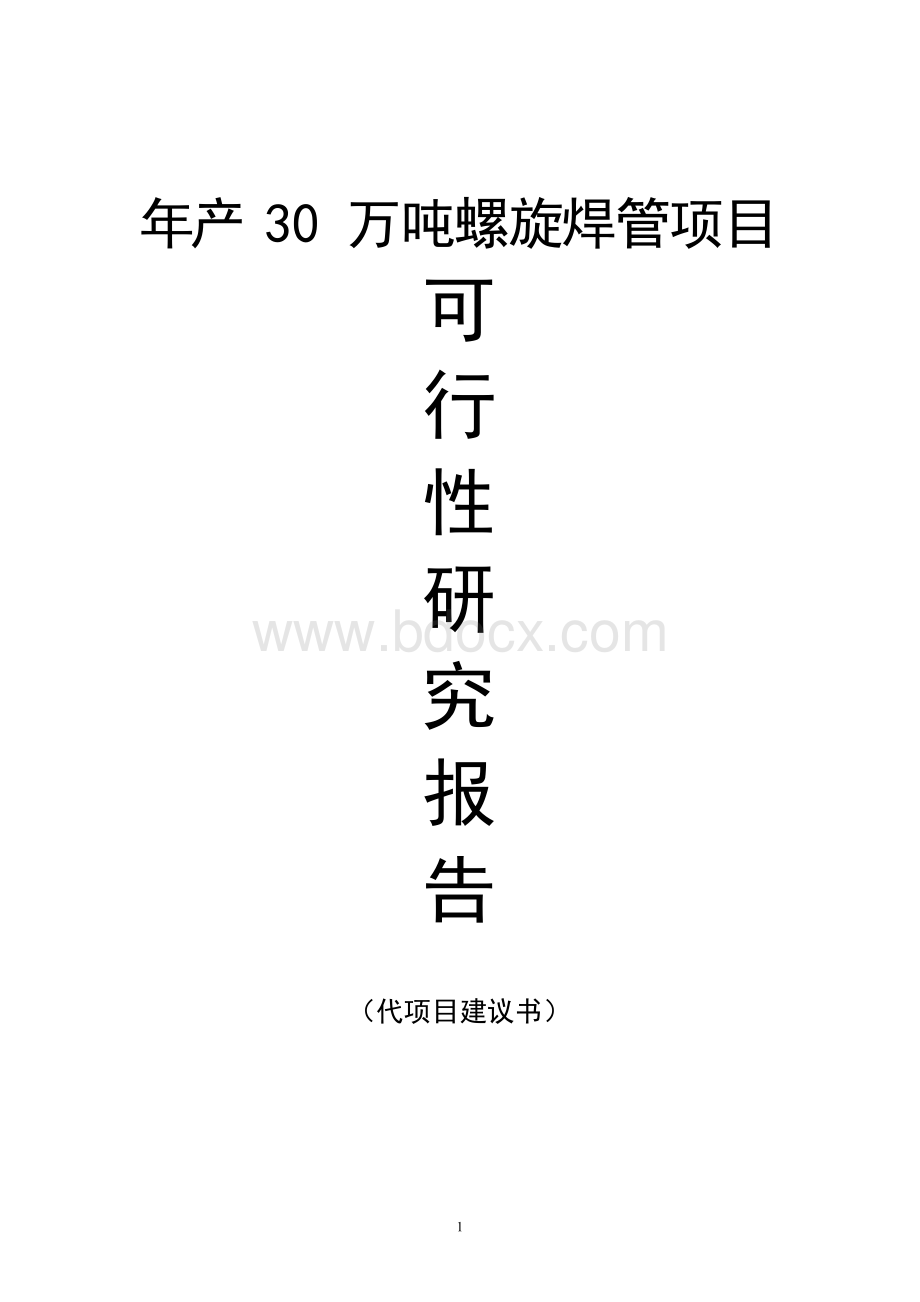 年产30万吨螺旋焊管项目可行性研究报告1.docx