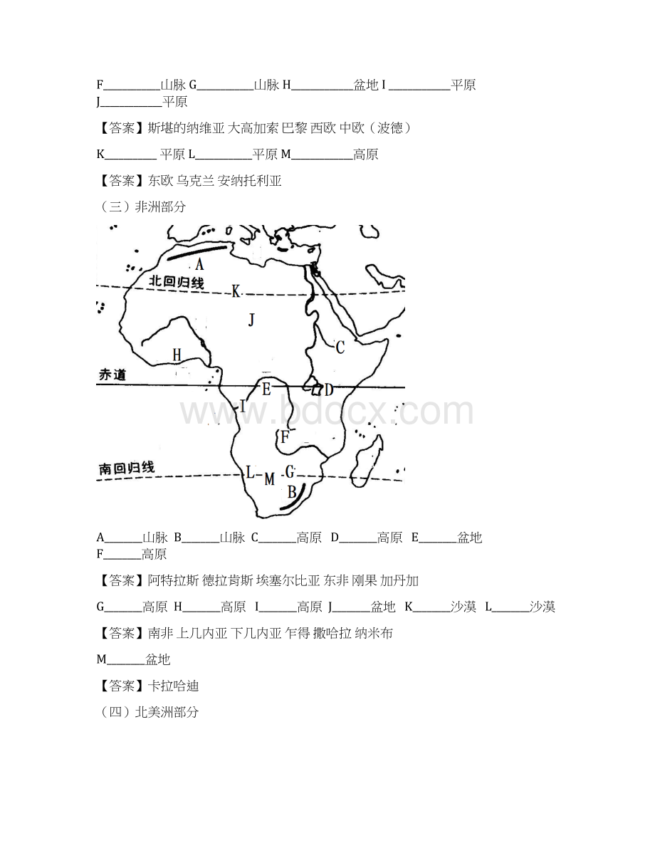 世界地理识图训练二世界地形教师版.docx_第3页