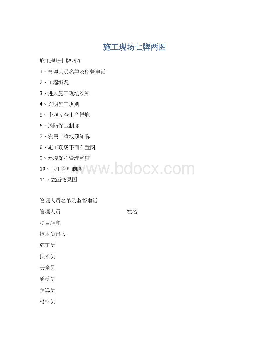 施工现场七牌两图.docx