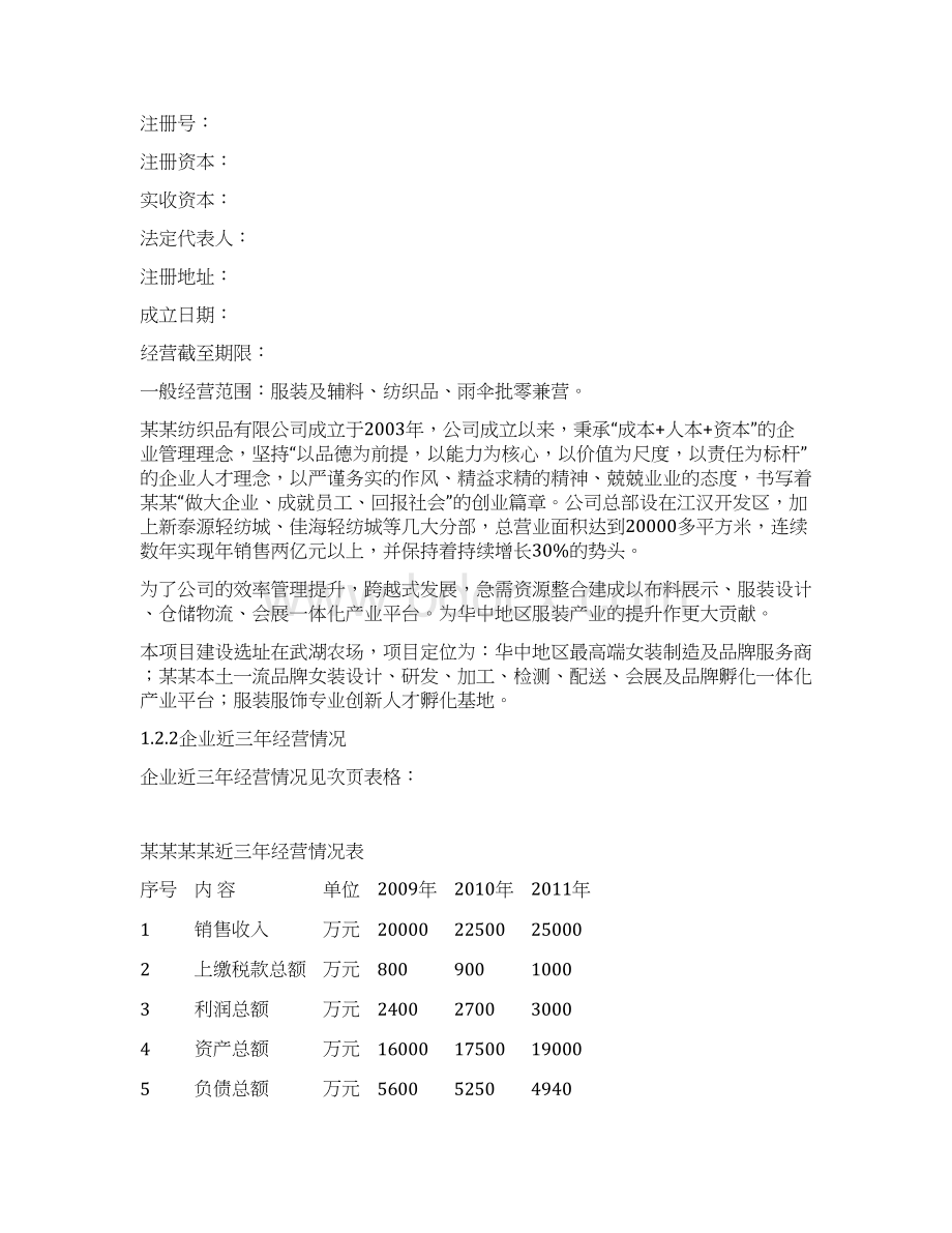 服装基地建设项目可行性研究报告.docx_第2页