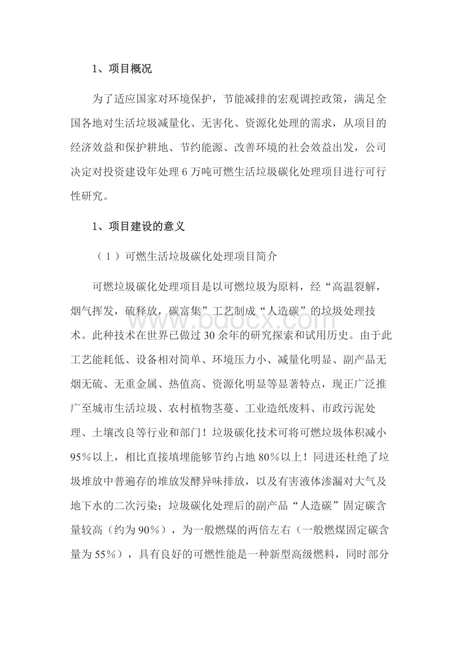 垃圾垃圾碳化可研性报告.docx_第3页