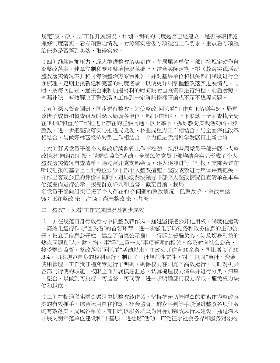 党的群众路线活动整改落实回头看专项报告.docx_第2页