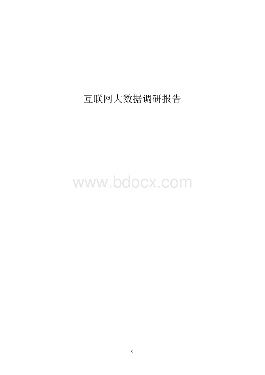互联网大数据调研报告.docx_第1页