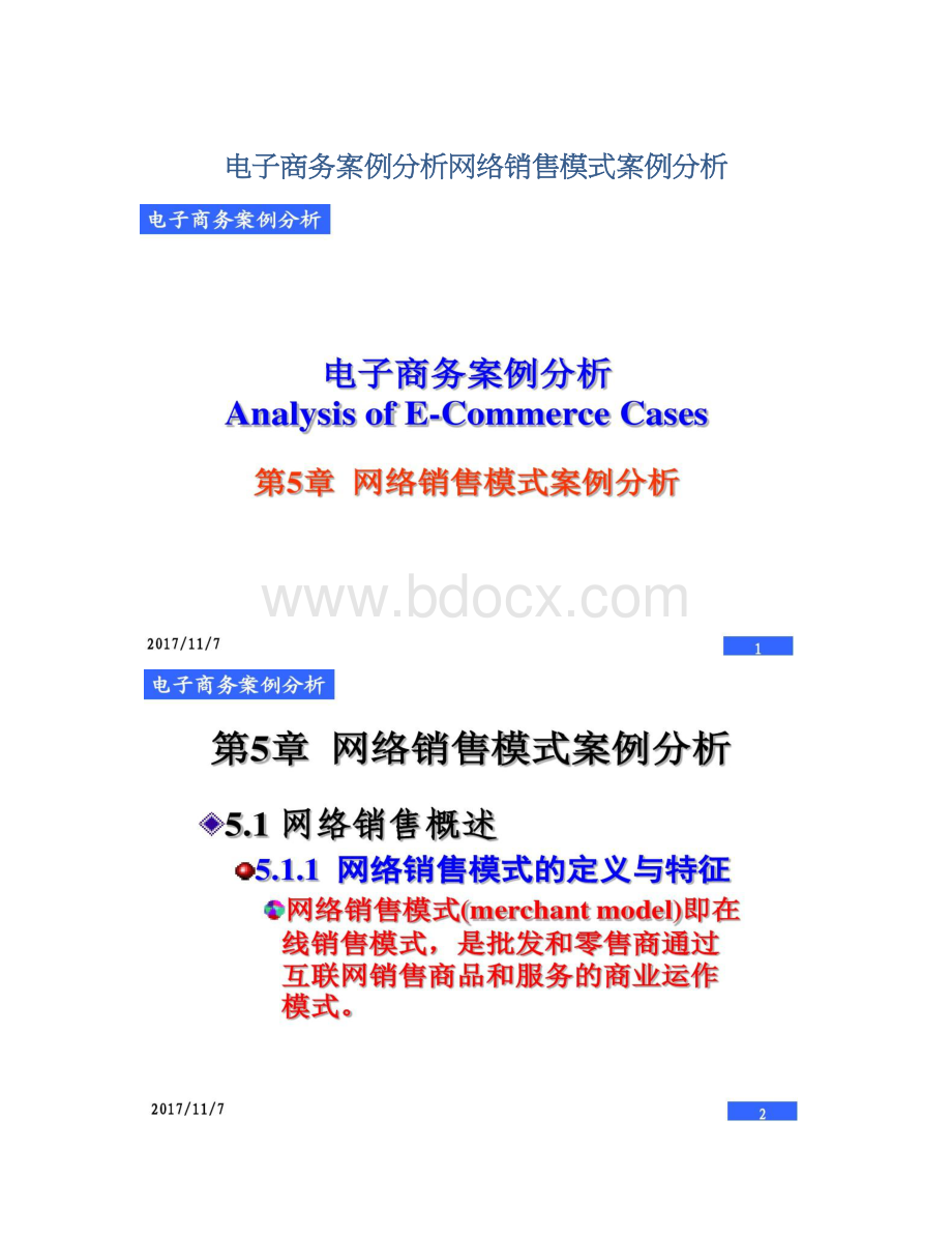 电子商务案例分析网络销售模式案例分析.docx_第1页