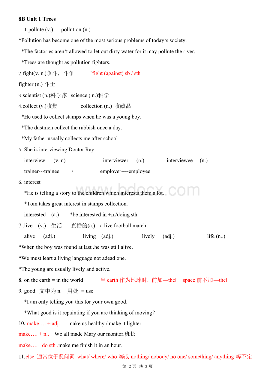 新牛津上海版八年级英语下册单元词汇讲解(全册 共22页).docx_第2页