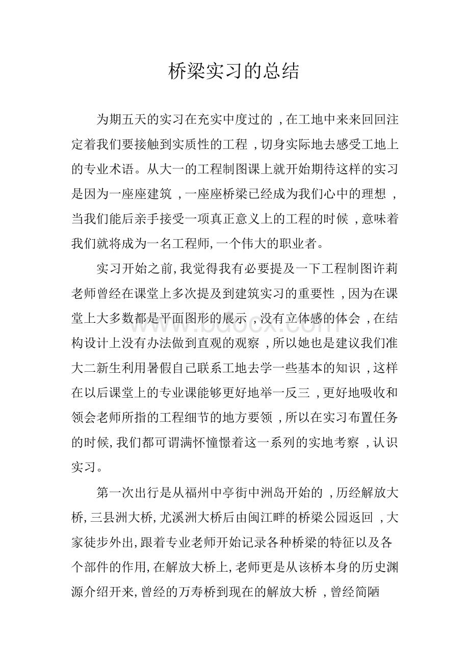 桥梁实习的总结.docx_第1页