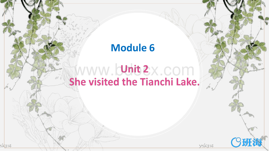 外研版(新)五下_Moudle 6 Unit 2 She visited the Tianchi Lake.【优质课件】PPT推荐.pptxPPT推荐.pptx_第1页