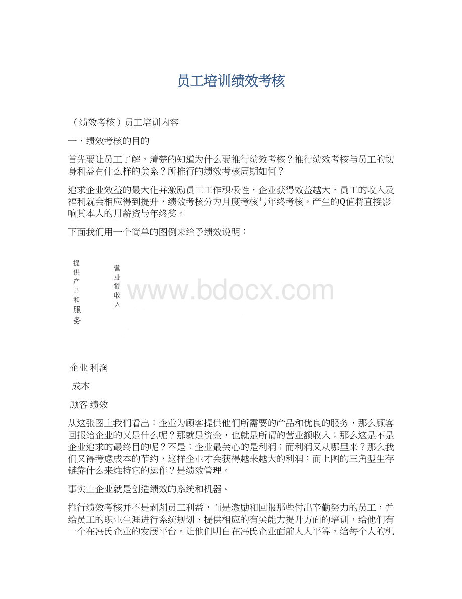 员工培训绩效考核.docx