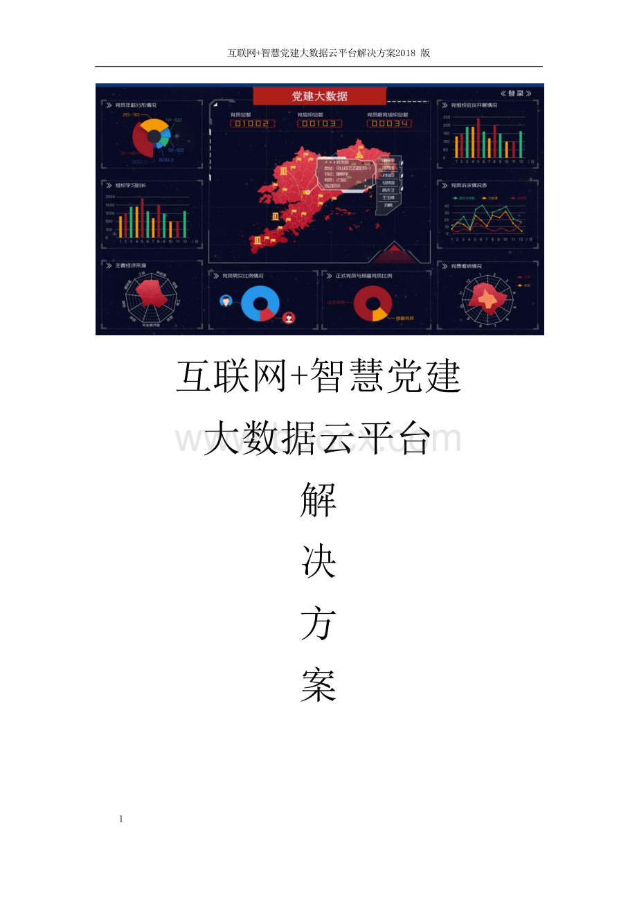 智慧党建大数据云平台解决方案 智慧党建整体解决方案 互联网+党建整体解决方案Word格式.docx