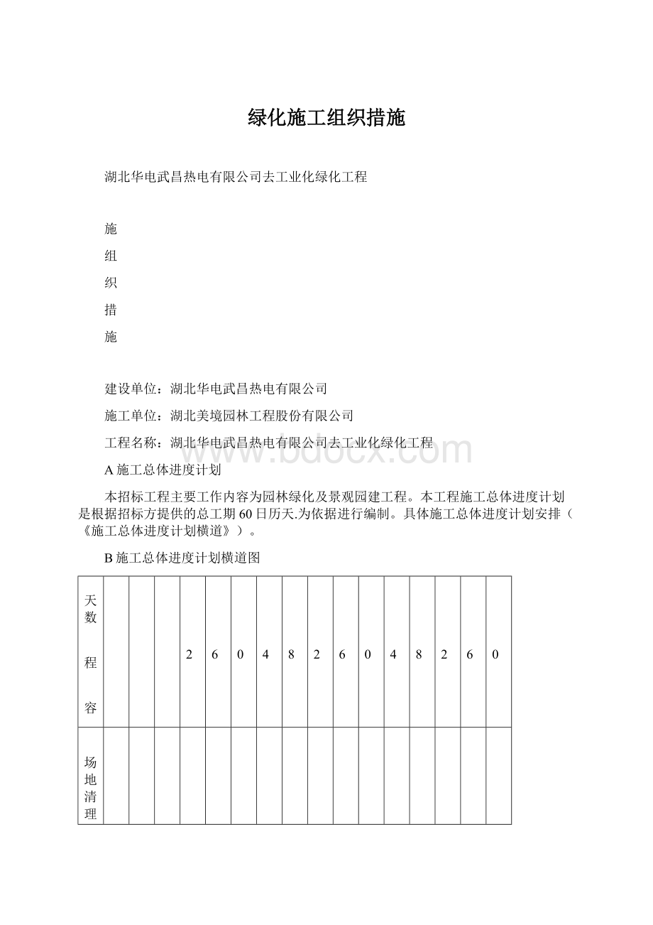 绿化施工组织措施.docx