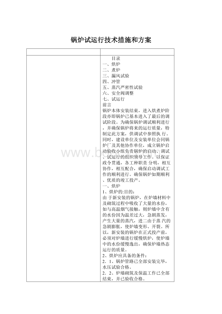 锅炉试运行技术措施和方案.docx