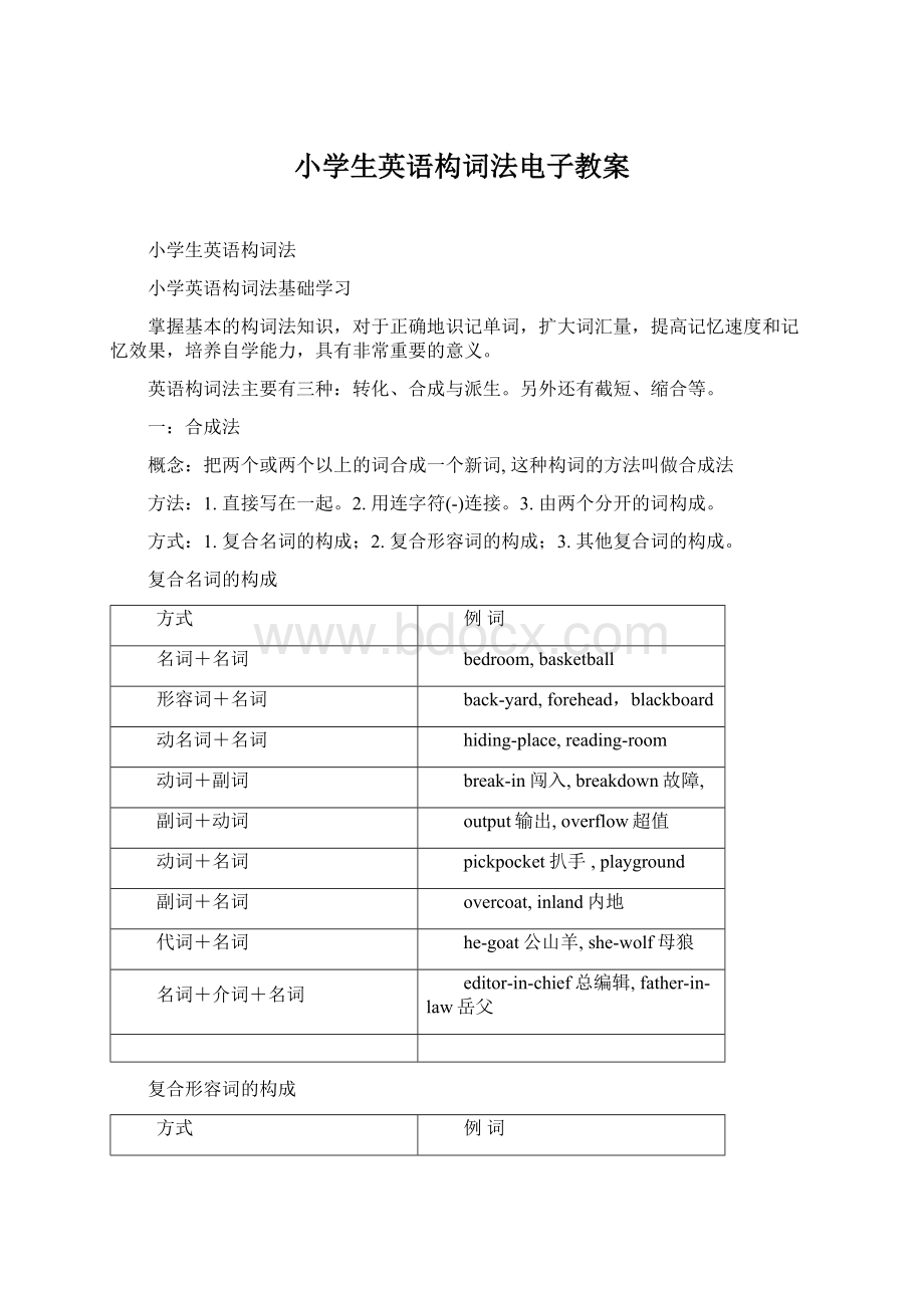 小学生英语构词法电子教案.docx_第1页