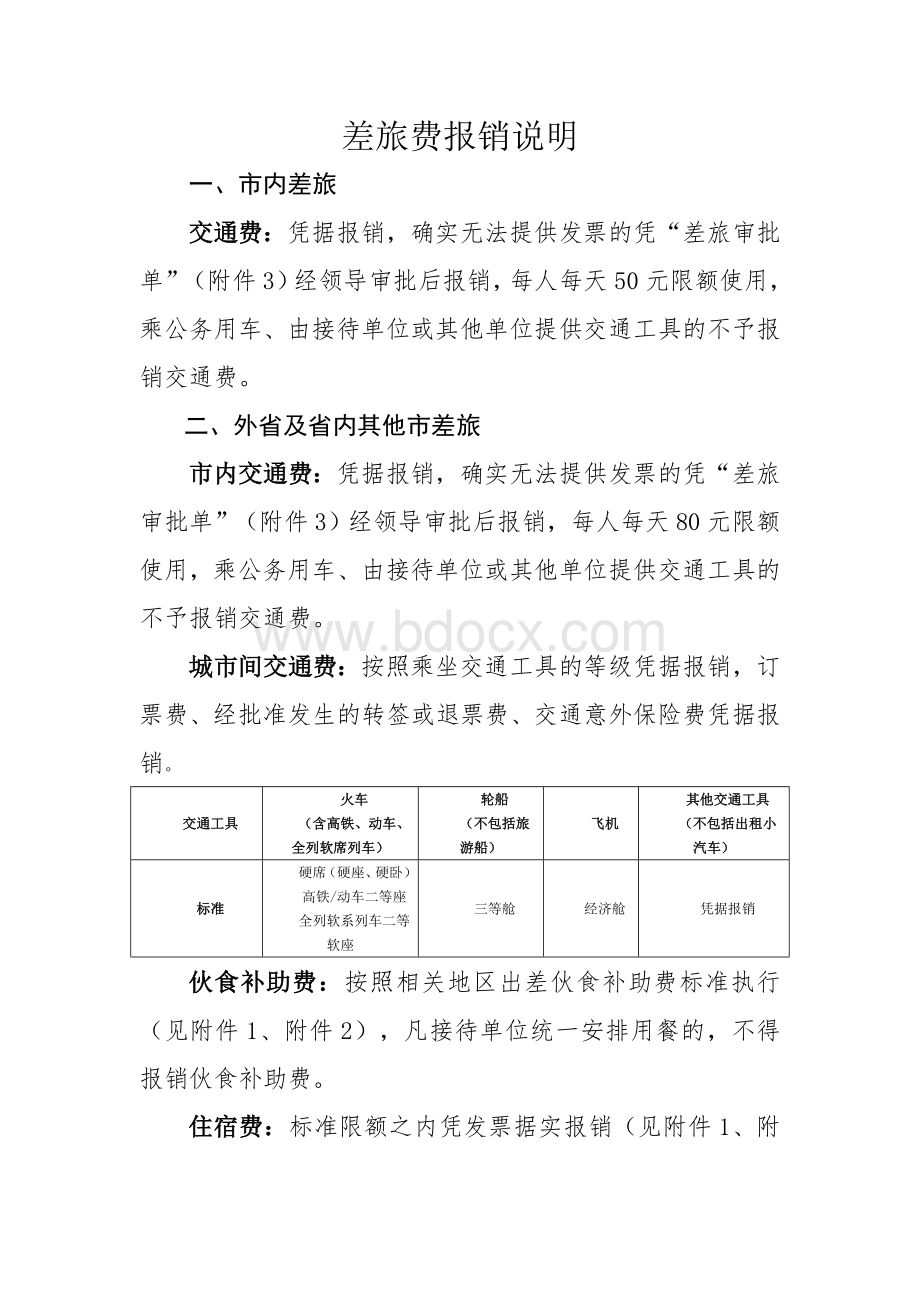 差旅费报销说明Word格式.doc_第1页