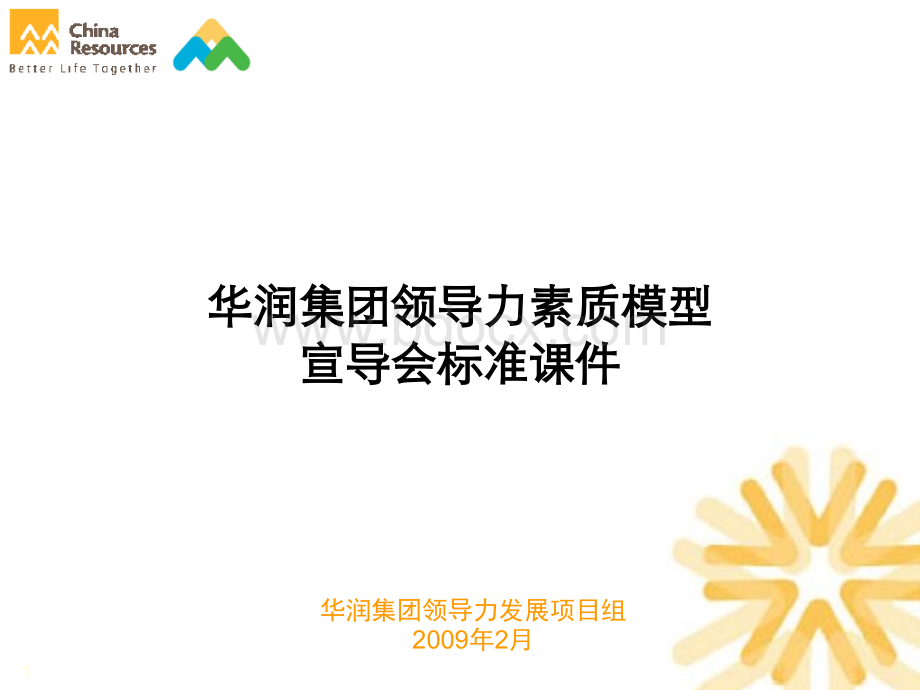 华润集团领导力素质模型.ppt