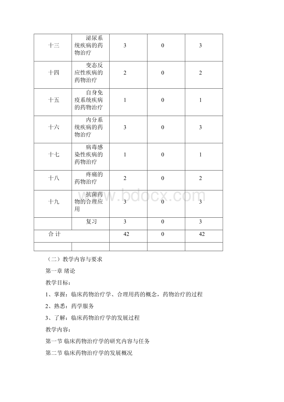 临床药物治疗学教学大纲.docx_第3页