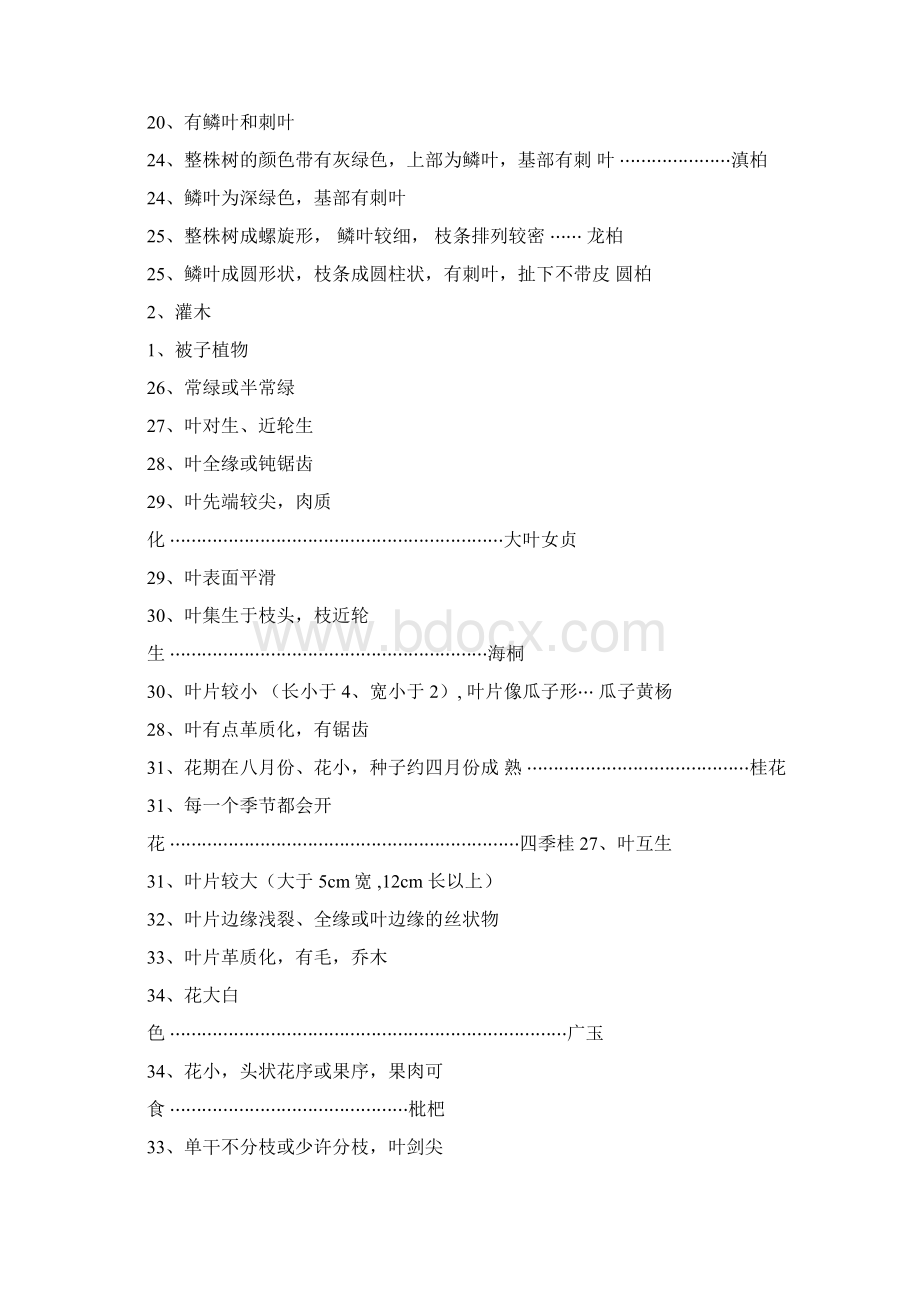 91种园林植物检索表文档格式.docx_第3页